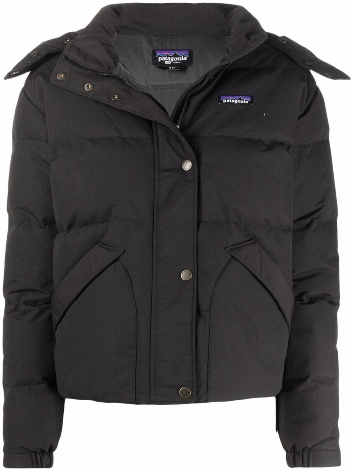 Patagonia пуховик с логотипом, черный
Patagonia пуховик с логотипом, черный