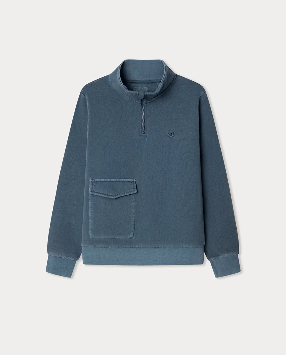 Детская толстовка с карманом Hackett, индиго
Детская толстовка с карманом Hackett, индиго