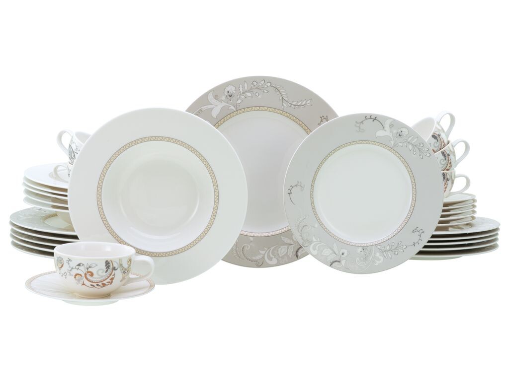 CreaTable, 16665, Palacio Cream, комбинированный сервиз, 30 предметов, фарфор, белый
CreaTable, 16665, Palacio Cream, комбинированный сервиз, 30 предметов, фарфор, белый