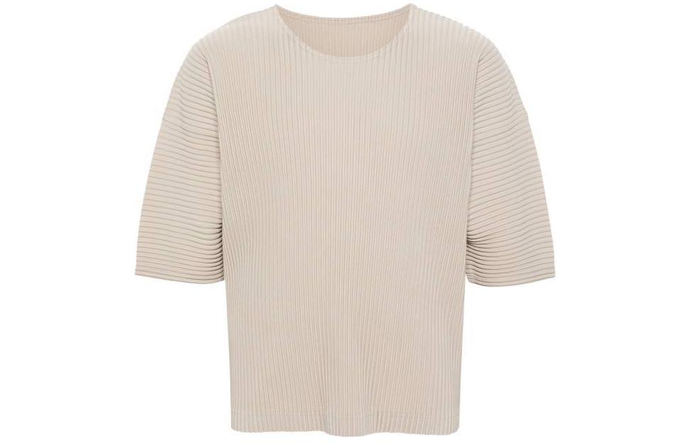 Футболка Homme Plissé Mc March Crewneck ISSEY MIYAKE, бежевая 
Футболка Homme Plissé Mc March Crewneck ISSEY MIYAKE, бежевая