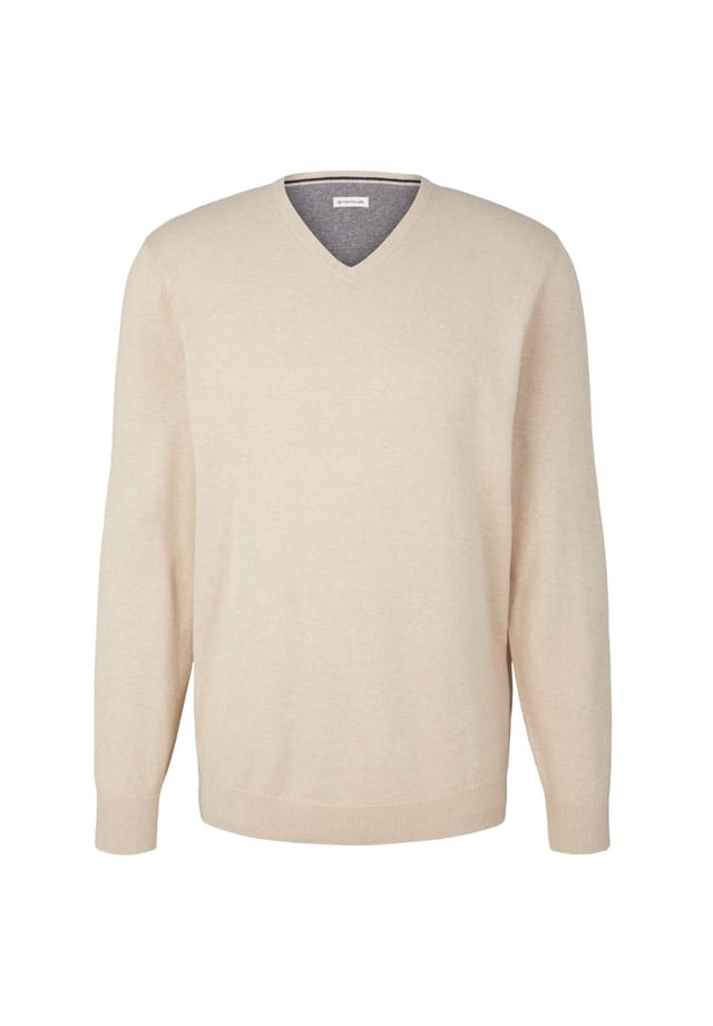 Вязаный свитер с v-образным вырезом Tom Tailor, бежевый
Вязаный свитер с v-образным вырезом Tom Tailor, бежевый