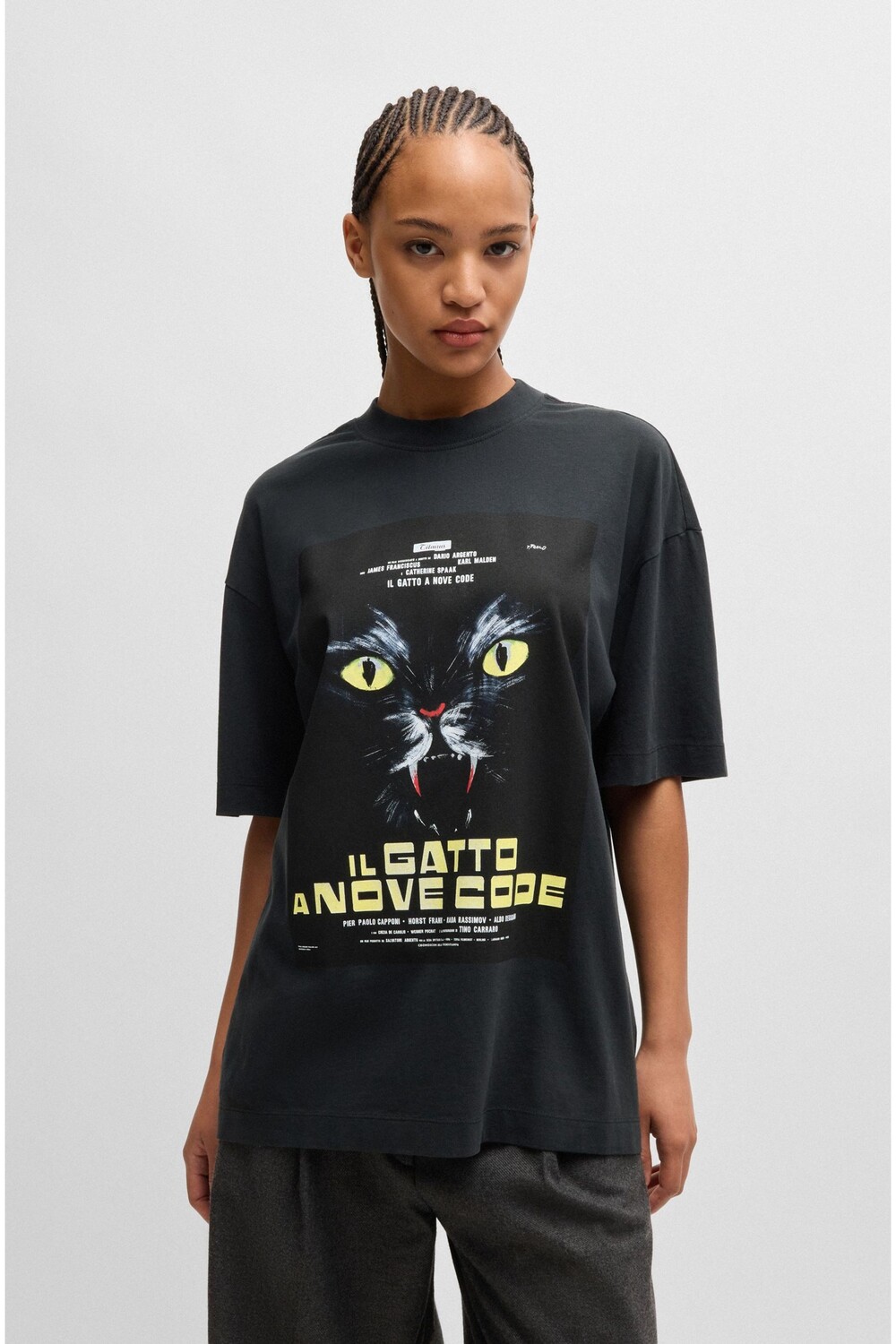 Футболка с рисунком кота, хлопковый трикотаж Hugo, черный
Футболка с рисунком кота, хлопковый трикотаж Hugo, черный