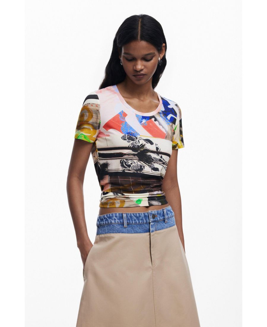 Женская футболка с коллажным принтом Desigual, Multi
Женская футболка с коллажным принтом Desigual, Multi