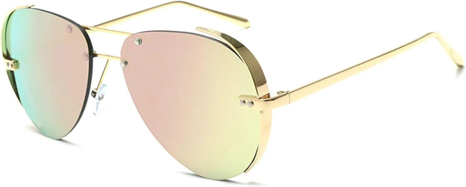 Willochra Безободковые солнцезащитные очки-пилот с двойной оправой, увеличенного размера, роскошные винтажные металлические оправы, овальные очки для женщин, C6
Willochra Безободковые солнцезащитные очки-пилот с двойной оправой, увеличенного размера, роскошные винтажные металлические оправы, овальные очки для женщин, C6