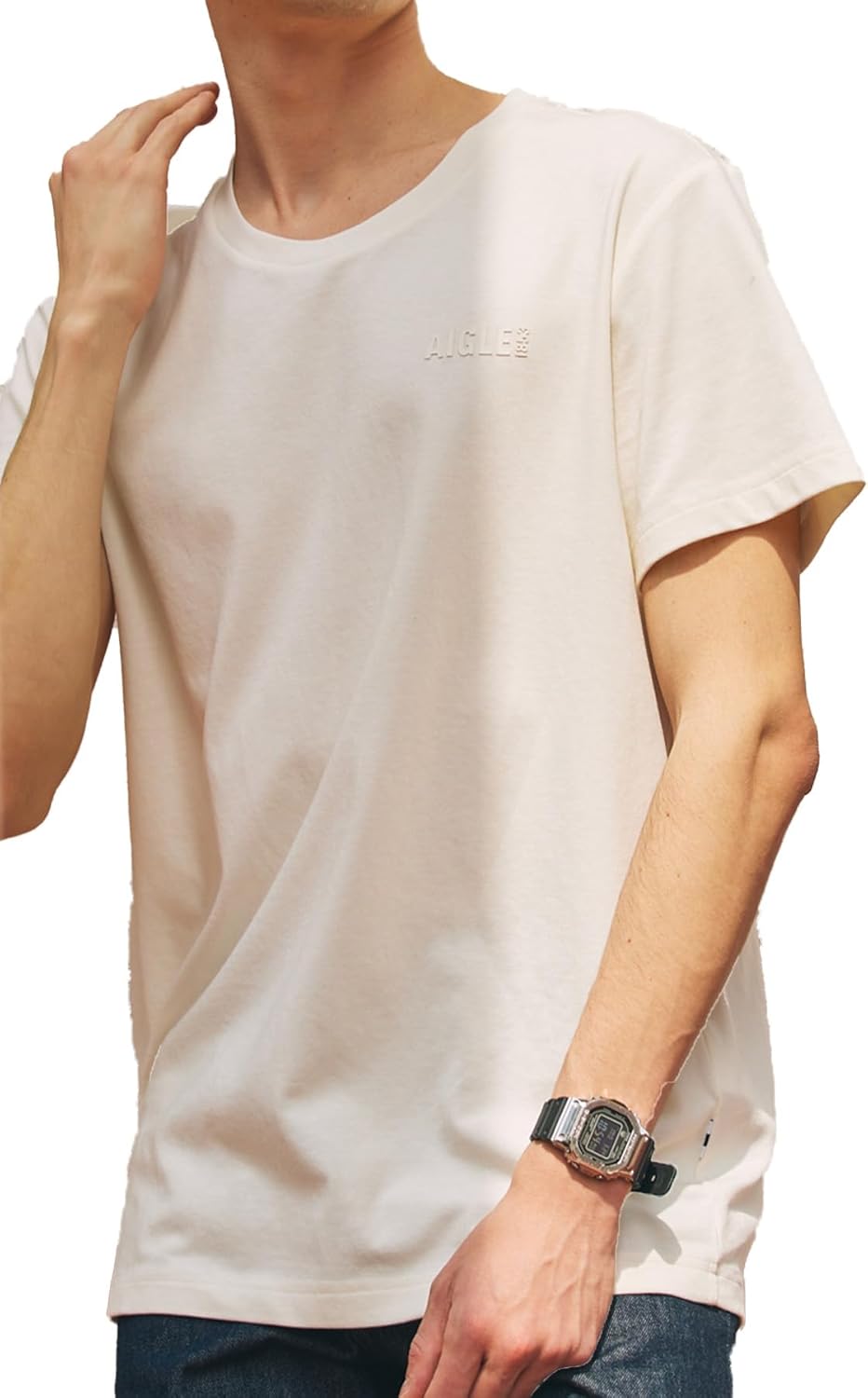 Мужская футболка AIGLE, быстросохнущая, с защитой от УФ-излучения, вышитым логотипом, с коротким рукавом, белый
Мужская футболка AIGLE, быстросохнущая, с защитой от УФ-излучения, вышитым логотипом, с коротким рукавом, белый