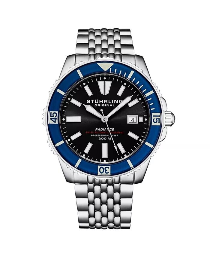 Мужские часы Depthmaster, серебристая нержавеющая сталь, черный циферблат, круглые часы 43 мм Stuhrling
Мужские часы Depthmaster, серебристая нержавеющая сталь, черный циферблат, круглые часы 43 мм Stuhrling