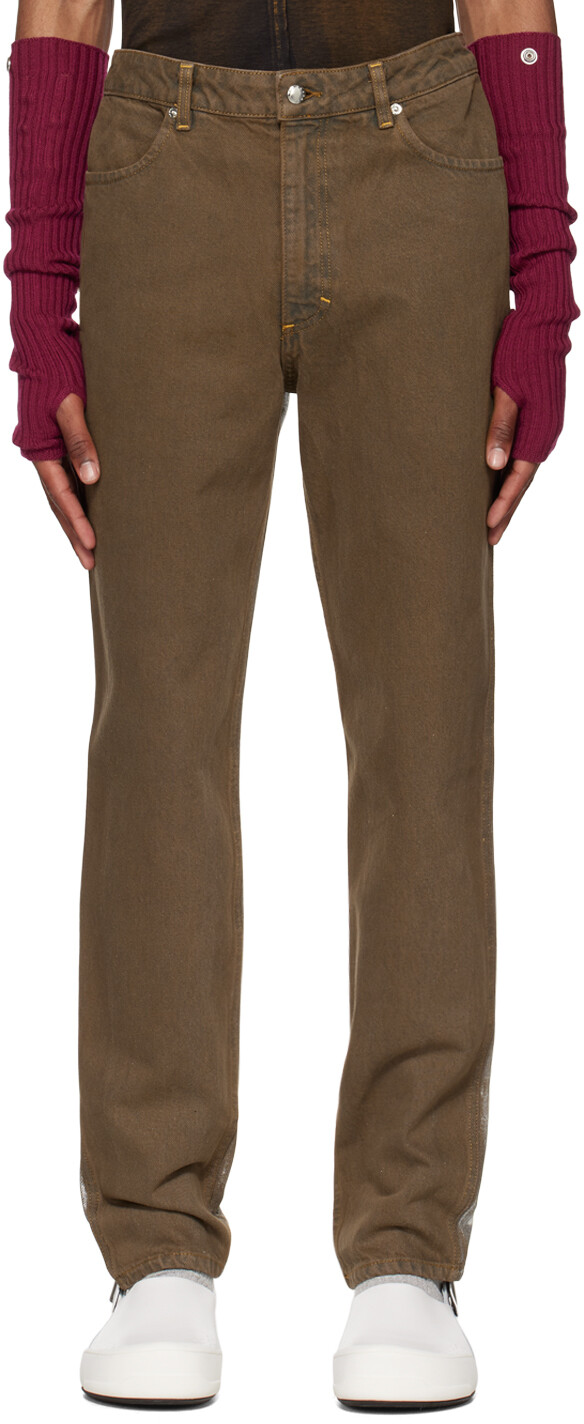 Коричневые и серебристые джинсы El Jean Eckhaus Latta
Коричневые и серебристые джинсы El Jean Eckhaus Latta