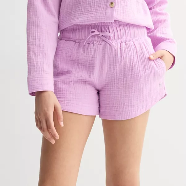 Шорты из газовой ткани для девочек 7-16 лет Limited Too, фиолетовый
Шорты из газовой ткани для девочек 7-16 лет Limited Too, фиолетовый