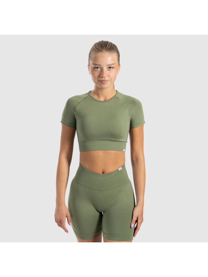 Укороченная рубашка Elna цвета хаки SMILODOX
Укороченная рубашка Elna цвета хаки SMILODOX