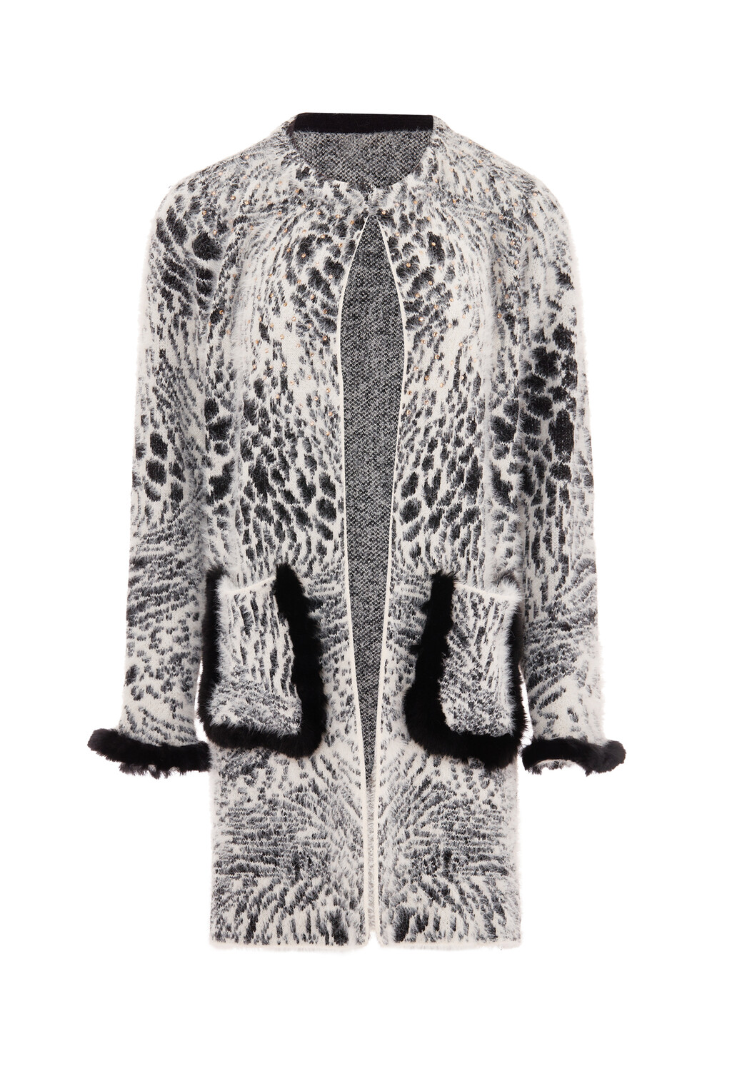 Толстовка faina Strickjacke, кремовый черный
Толстовка faina Strickjacke, кремовый черный