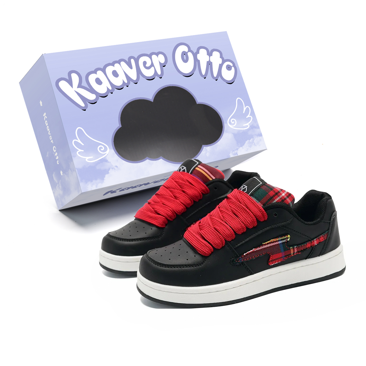 KAAVER OTTO Скользоустойчивые водонепроницаемые износостойкие дышащие скейтбордские кроссовки унисекс черно-красные с красными шнурками, цвет Black Red (Red Shoe Laces)
KAAVER OTTO Скользоустойчивые водонепроницаемые износостойкие дышащие скейтбордские кроссовки унисекс черно-красные с красными шнурками, цвет Black Red (Red Shoe Laces)