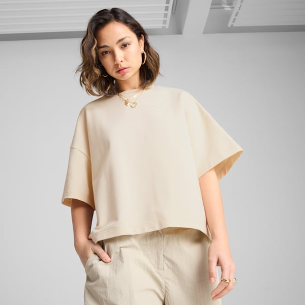 Женская свободная плотная футболка Puma Wardrobe Essentials, белый
Женская свободная плотная футболка Puma Wardrobe Essentials, белый