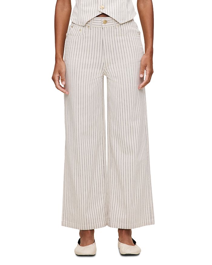 Джинсы Hepburn с высокой посадкой и расклешенными штанинами до щиколотки в полоску "Seashell" DL1961, белый
Джинсы Hepburn с высокой посадкой и расклешенными штанинами до щиколотки в полоску "Seashell" DL1961, белый