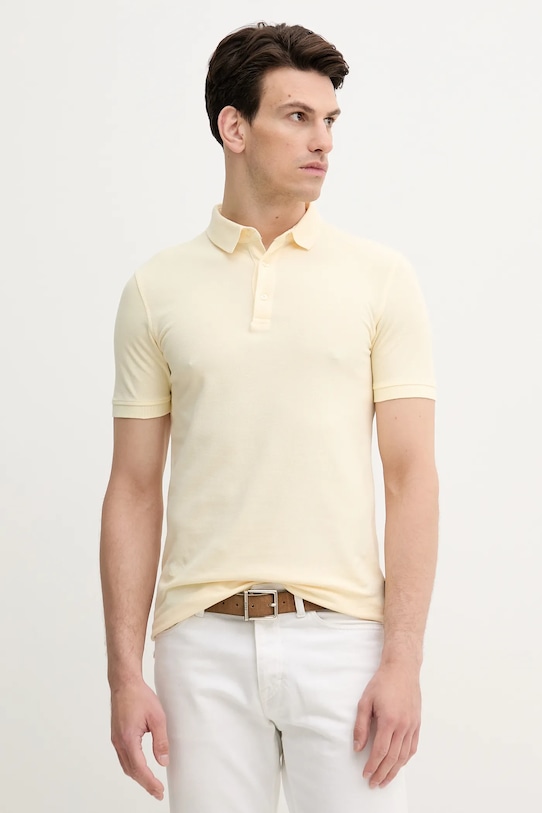 Хлопковая поло Sisley, бежевый 
Хлопковая поло Sisley, бежевый