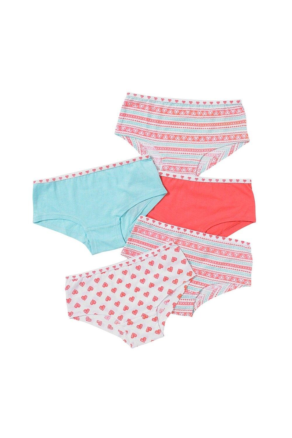 Набор из 5 трусов-хипстеров с принтом Just Essentials, розовый 
Набор из 5 трусов-хипстеров с принтом Just Essentials, розовый