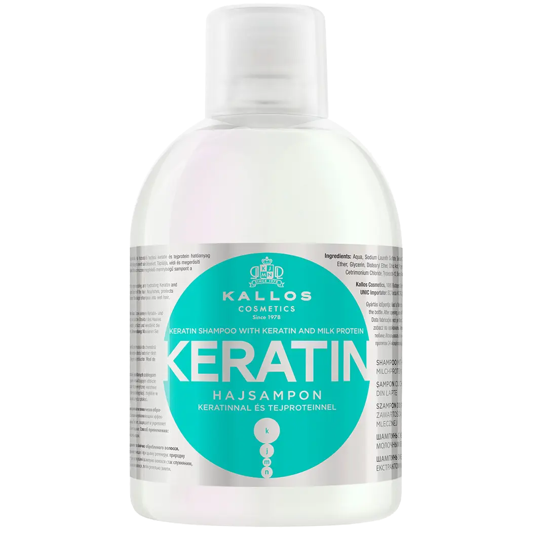 Kallos Keratin восстанавливающий шампунь для сухих и поврежденных волос, 1000 мл
Kallos Keratin восстанавливающий шампунь для сухих и поврежденных волос, 1000 мл