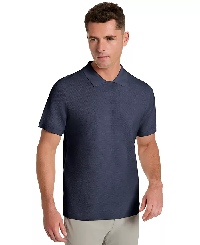 Мужской короткий рукав поло-свитер с вафельной вязкой Kenneth Cole, синий
Мужской короткий рукав поло-свитер с вафельной вязкой Kenneth Cole, синий