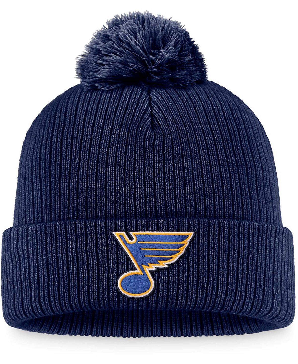 Мужская темно-синяя вязаная шапка с манжетами и помпоном St. Louis Blues Core Primary Logo Fanatics
Мужская темно-синяя вязаная шапка с манжетами и помпоном St. Louis Blues Core Primary Logo Fanatics