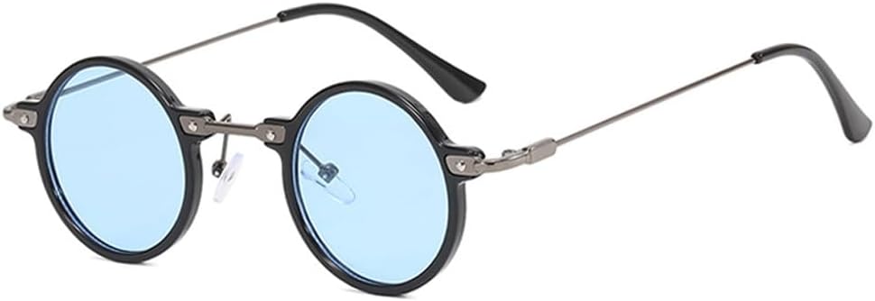 Маленькие круглые солнцезащитные очки для мужчин и женщин, винтажные панк-очки в круглой оправе с металлическим каркасом в стиле хиппи, линзы UV400 Sunniluku, Black Blue
Маленькие круглые солнцезащитные очки для мужчин и женщин, винтажные панк-очки в круглой оправе с металлическим каркасом в стиле хиппи, линзы UV400 Sunniluku, Black Blue
