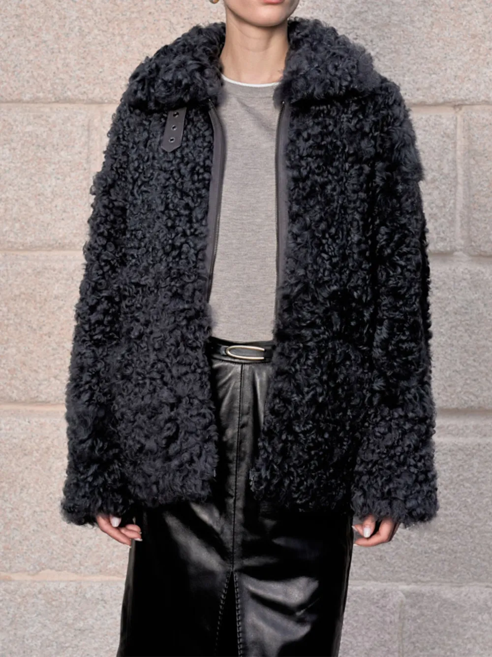 Куртка на молнии из кудрявого овчины BIGARDINI, серый
Куртка на молнии из кудрявого овчины BIGARDINI, серый