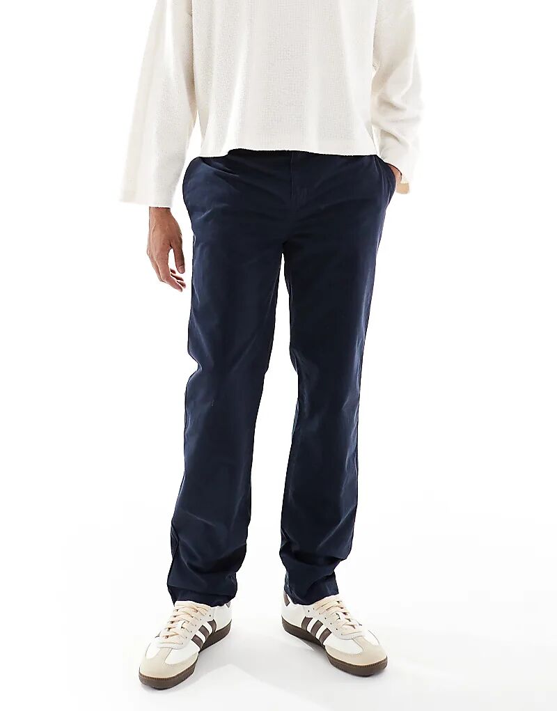 Брюки-чинос Lyle & Scott прямого кроя темно-синего цвета
Брюки-чинос Lyle & Scott прямого кроя темно-синего цвета