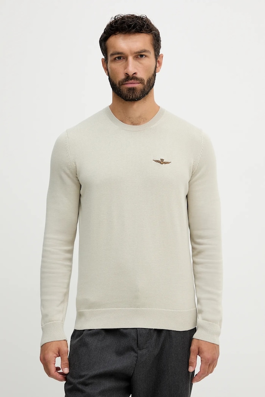 Хлопковый свитер Aeronautica Militare, бежевый
Хлопковый свитер Aeronautica Militare, бежевый