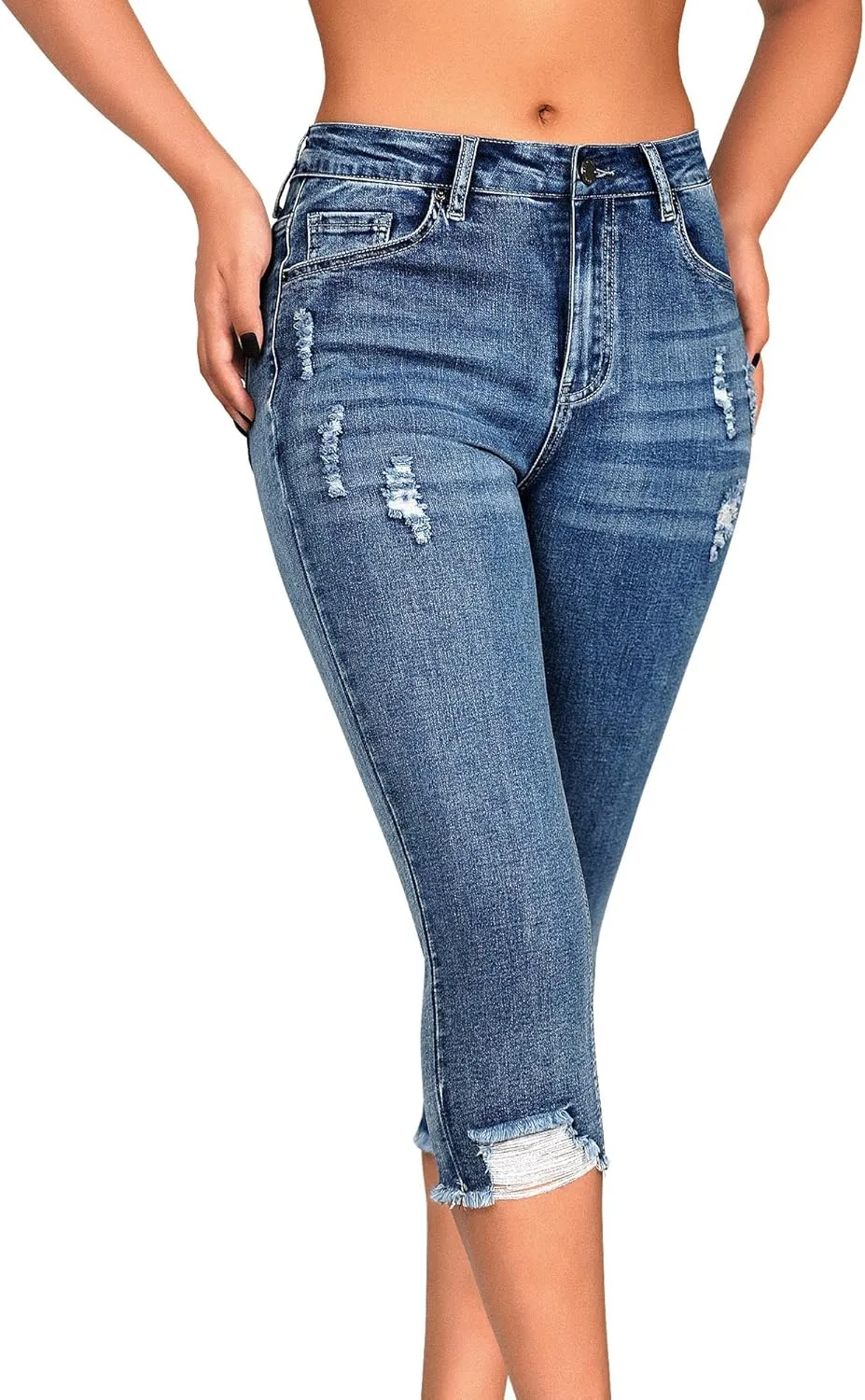 Roswear женские капри Mid Rise Skinny с потертостями
Roswear женские капри Mid Rise Skinny с потертостями