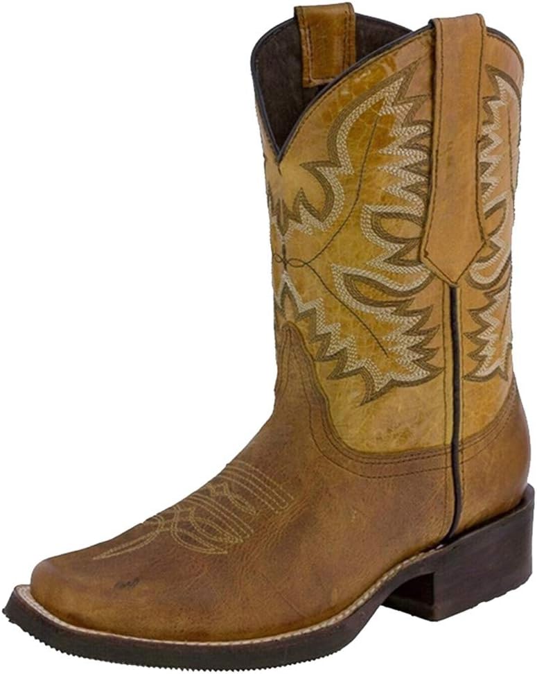 Женские вестерн-ботинки Hbeylia для женщин с боковой молнией, винтажной вышивкой, округлым носком, массивным невысоким каблуком, широкие сапоги средней голени для верховой езды, желтый
Женские вестерн-ботинки Hbeylia для женщин с боковой молнией, винтажной вышивкой, округлым носком, массивным невысоким каблуком, широкие сапоги средней голени для верховой езды, желтый