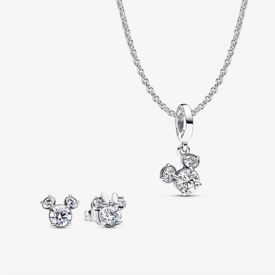 Ювелирный комплект Pandora x Disney Mickey Mouse Sparkling Head Silhouette Pendant Necklace And Earring, 3 предмета
Ювелирный комплект Pandora x Disney Mickey Mouse Sparkling Head Silhouette Pendant Necklace And Earring, 3 предмета