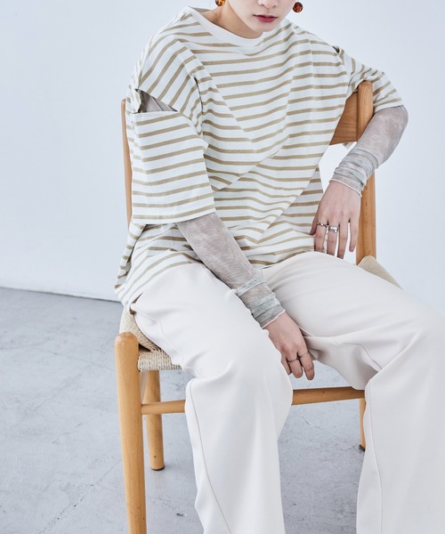 Футболка с вырезом по краю, оверсайз, бренд Fashion Letter, бежевый
Футболка с вырезом по краю, оверсайз, бренд Fashion Letter, бежевый