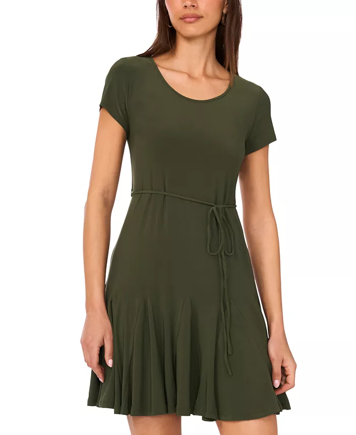 Женское платье с короткими рукавами и завязкой на талии, с тропическим принтом и юбкой Sam & Jess, зеленый
Женское платье с короткими рукавами и завязкой на талии, с тропическим принтом и юбкой Sam & Jess, зеленый