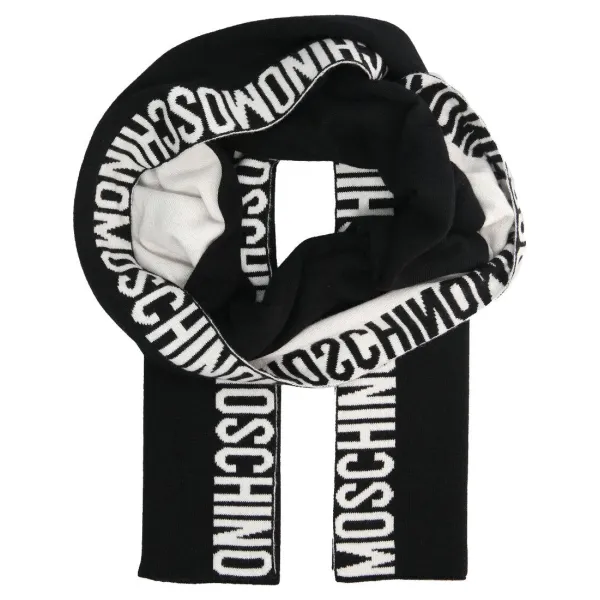 Шерстяной шарф с добавлением кашемира Moschino, черный
Шерстяной шарф с добавлением кашемира Moschino, черный