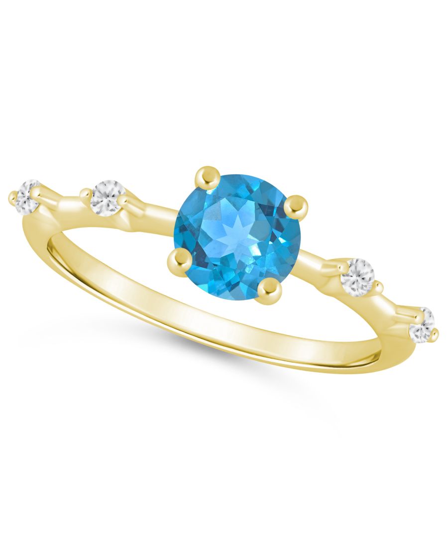 Кольцо с аметистом (3/4 карата) и белым бриллиантом (1/10 карата) из белого золота 10 карат Macy's, Blue Topaz
Кольцо с аметистом (3/4 карата) и белым бриллиантом (1/10 карата) из белого золота 10 карат Macy's, Blue Topaz