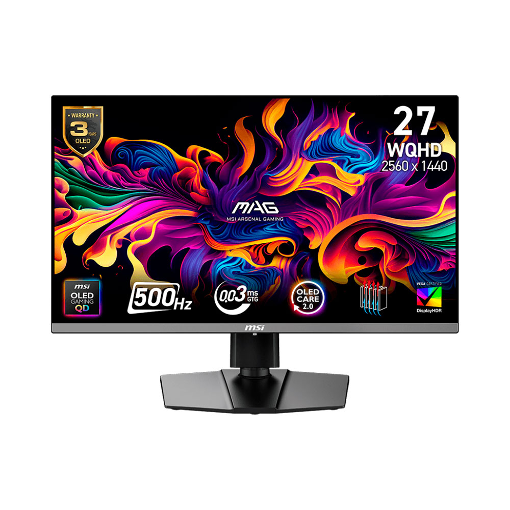 Игровой монитор MSI MAG 272QP QD-OLED X50, 26.5'', 2560х1440, 500 Гц, QD-OLED, черный
Игровой монитор MSI MAG 272QP QD-OLED X50, 26.5'', 2560х1440, 500 Гц, QD-OLED, черный
