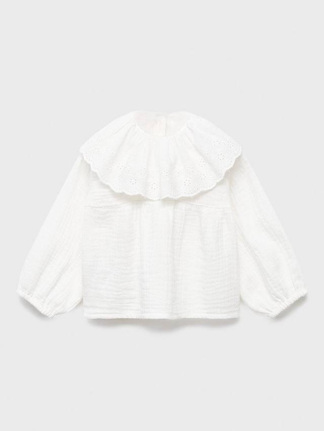 Детский топ с воротником бабидолл из хлопка Mango, Natural White
Детский топ с воротником бабидолл из хлопка Mango, Natural White