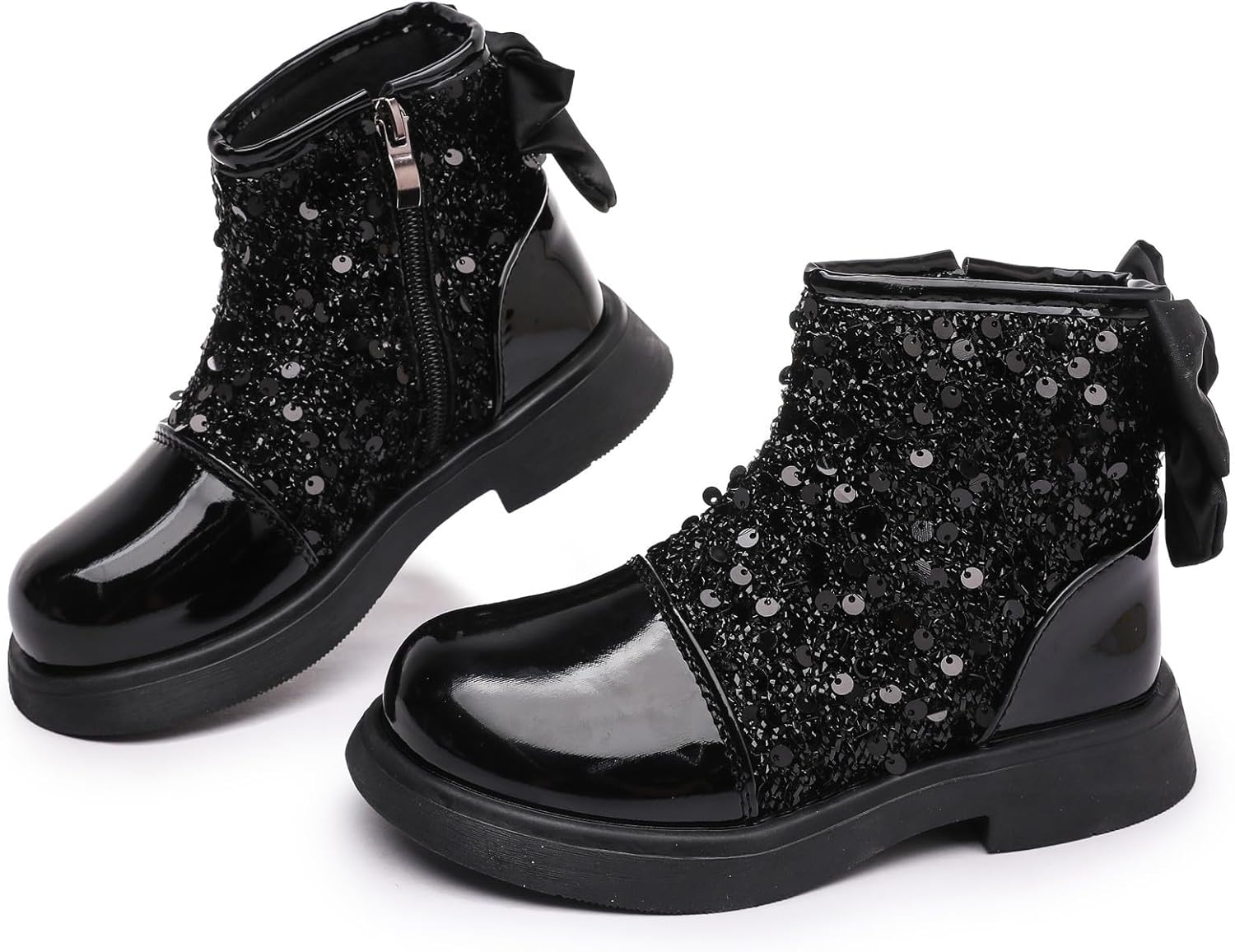Детские ботильоны DADAWEN для девочек с бантом, блестками и пайетками, боковой молнией, низким массивным каблуком, осенне-зимние праздничные ботиночки, Black
Детские ботильоны DADAWEN для девочек с бантом, блестками и пайетками, боковой молнией, низким массивным каблуком, осенне-зимние праздничные ботиночки, Black
