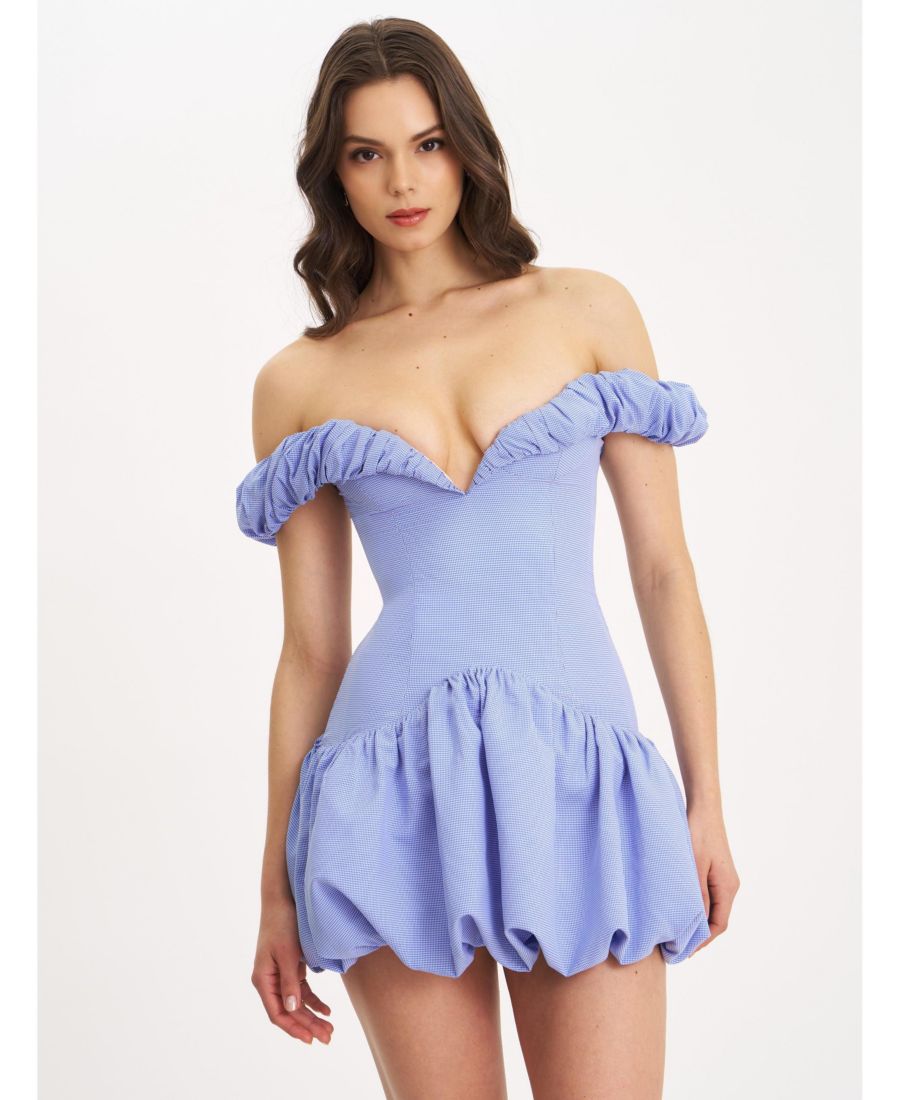Женское мини-платье Sablee в клетку с пышными рукавами, открытыми плечами и объемным подолом Miss Circle, Blue checkered
Женское мини-платье Sablee в клетку с пышными рукавами, открытыми плечами и объемным подолом Miss Circle, Blue checkered