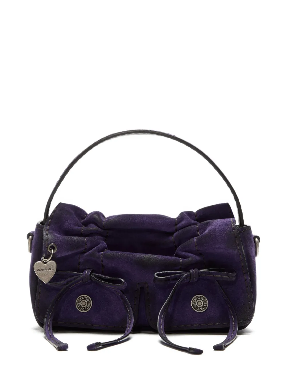 Плечевая сумка с подвеской в виде сердца и сборками Acne Studios, фиолетовый
Плечевая сумка с подвеской в виде сердца и сборками Acne Studios, фиолетовый