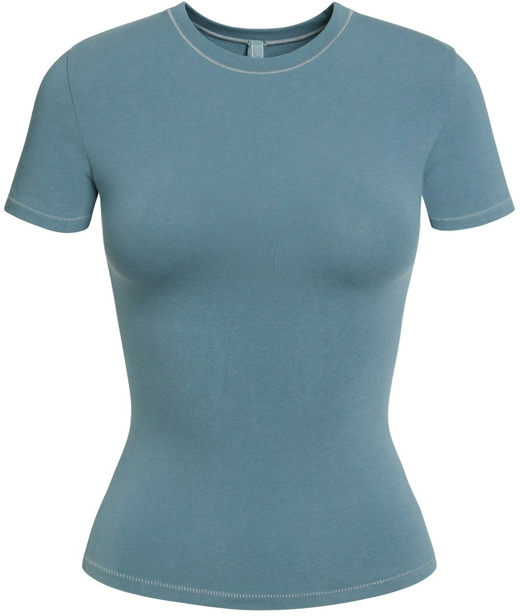 Футболка Skims Cotton Jersey, сине-серый
Футболка Skims Cotton Jersey, сине-серый