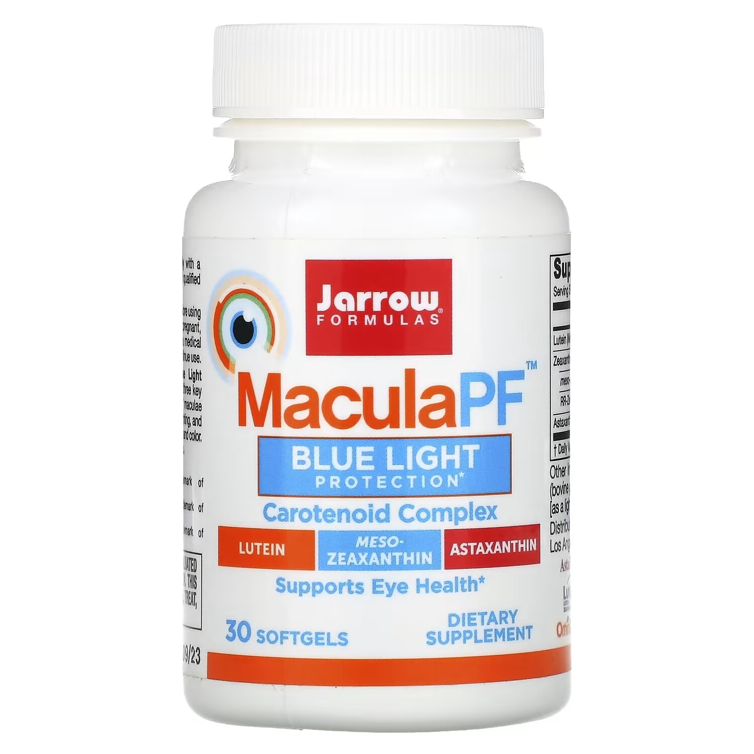 Комплекс для Защиты Глаз от Синего Света Jarrow Formulas MaculaPF, 30 мягких капсул
Комплекс для Защиты Глаз от Синего Света Jarrow Formulas MaculaPF, 30 мягких капсул