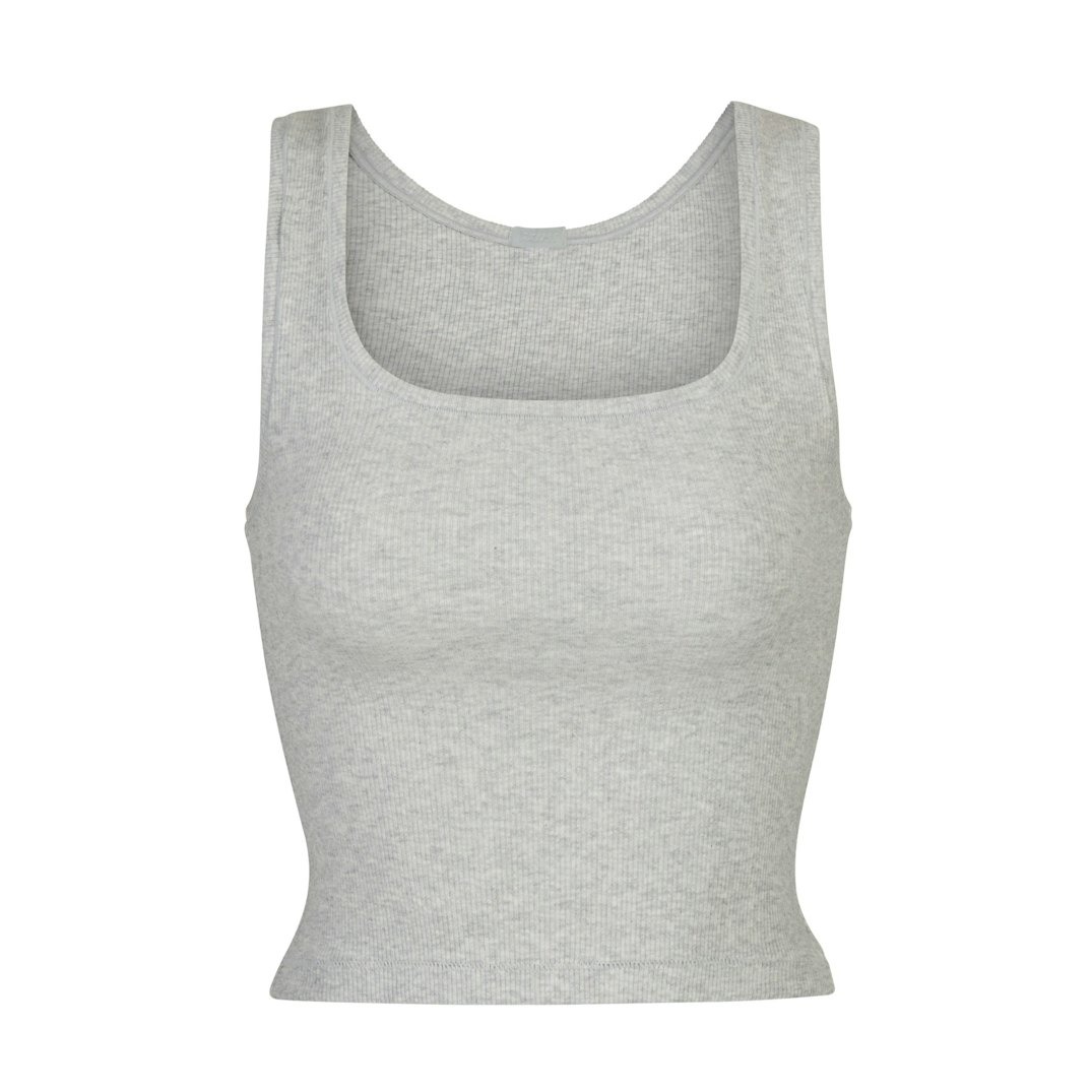 Топ SKIMS Cotton Rib, серый
Топ SKIMS Cotton Rib, серый