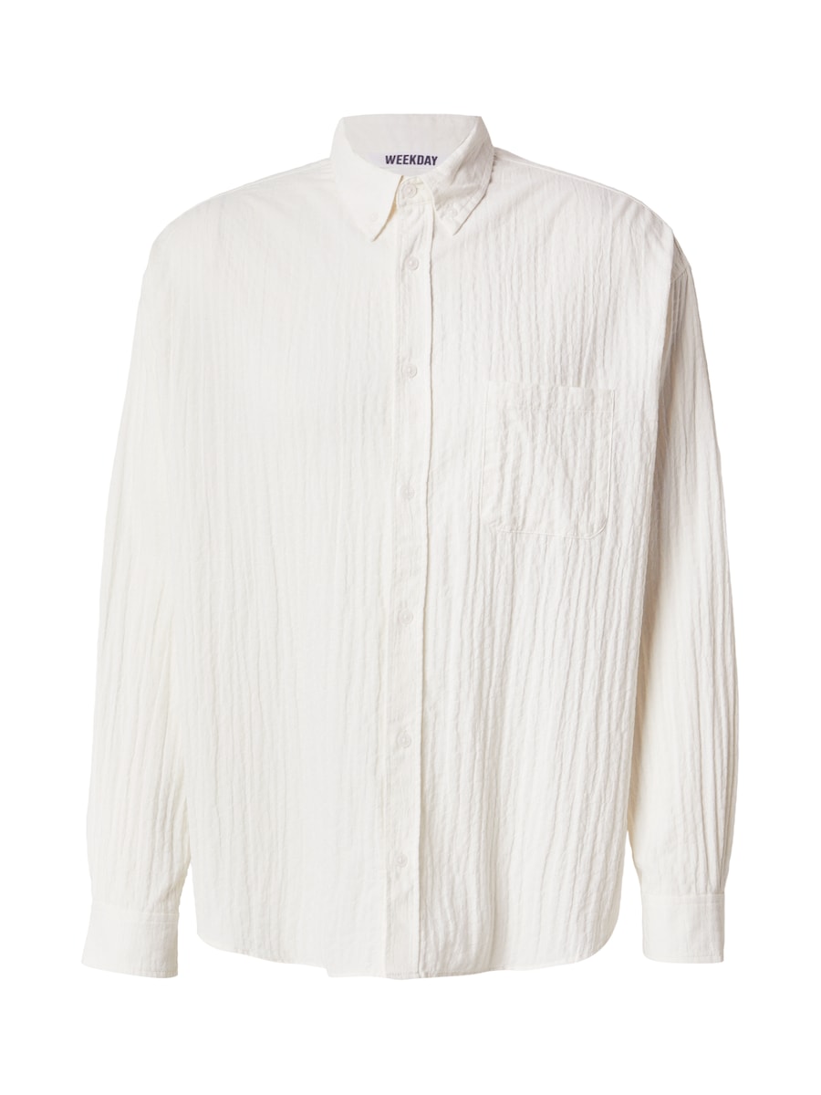 Рубашка на пуговицах Comfort fit WEEKDAY, от белого
Рубашка на пуговицах Comfort fit WEEKDAY, от белого