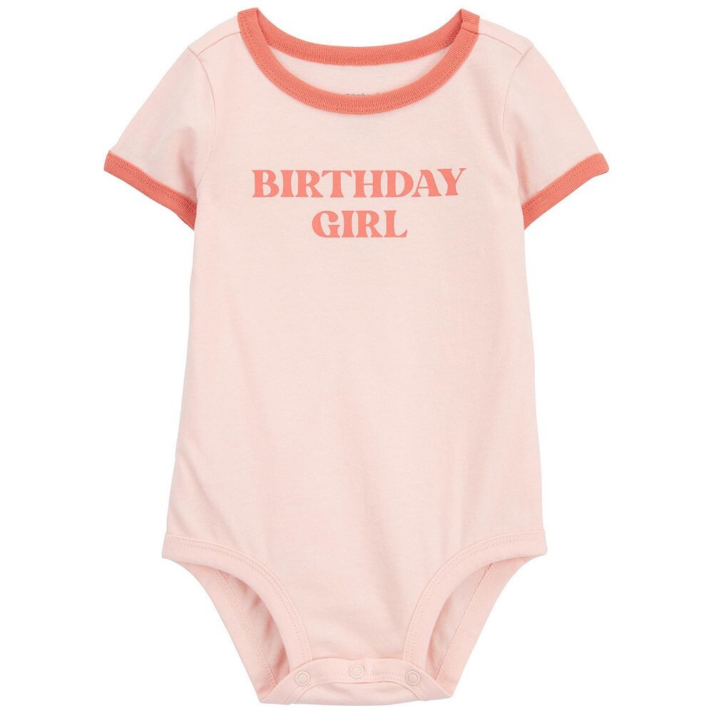 Хлопковое боди для девочки Carter на день рождения для девочки Carter's, розовый
Хлопковое боди для девочки Carter на день рождения для девочки Carter's, розовый