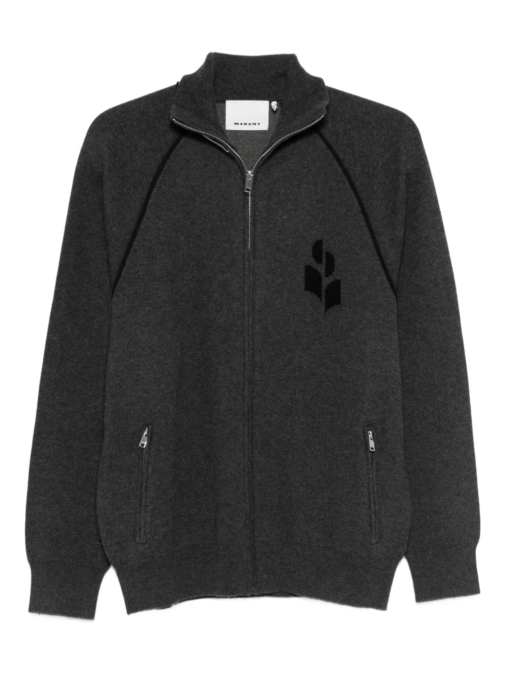 Свитер на молнии с логотипом Marant, серый
Свитер на молнии с логотипом Marant, серый