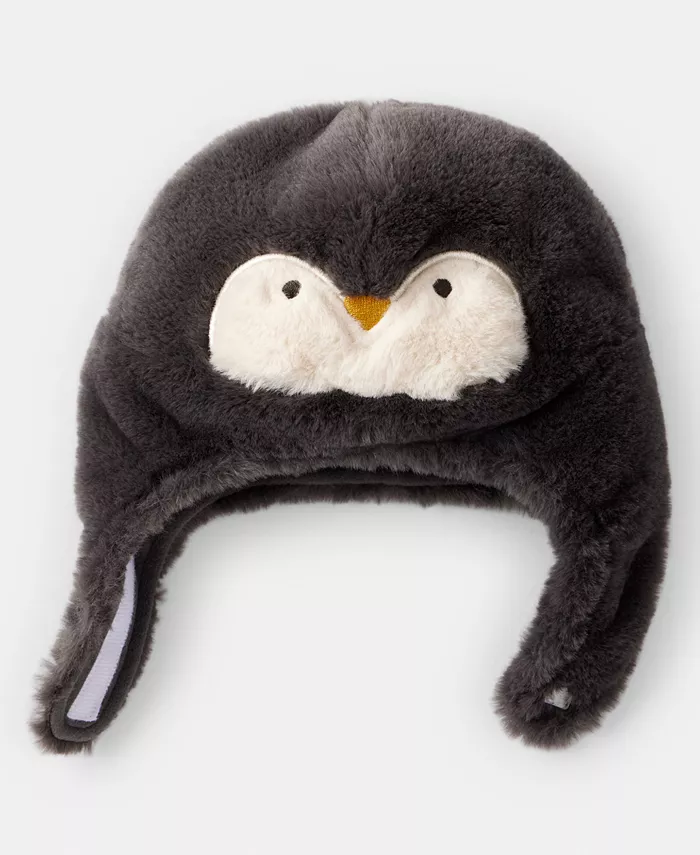 Детская зимняя шапка-ушанка с пингвином для мальчиков и девочек Carter'S, черный
Детская зимняя шапка-ушанка с пингвином для мальчиков и девочек Carter'S, черный