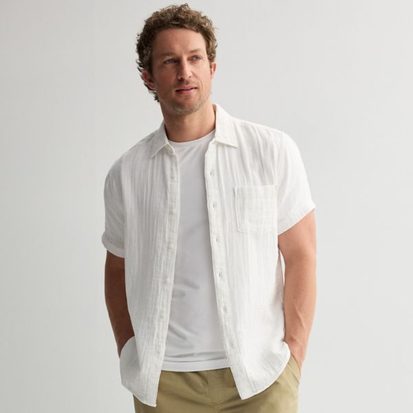 Мужская рубашка с коротким рукавом идеальной длины из двойного плетения Sonoma Goods For Life, белый
Мужская рубашка с коротким рукавом идеальной длины из двойного плетения Sonoma Goods For Life, белый