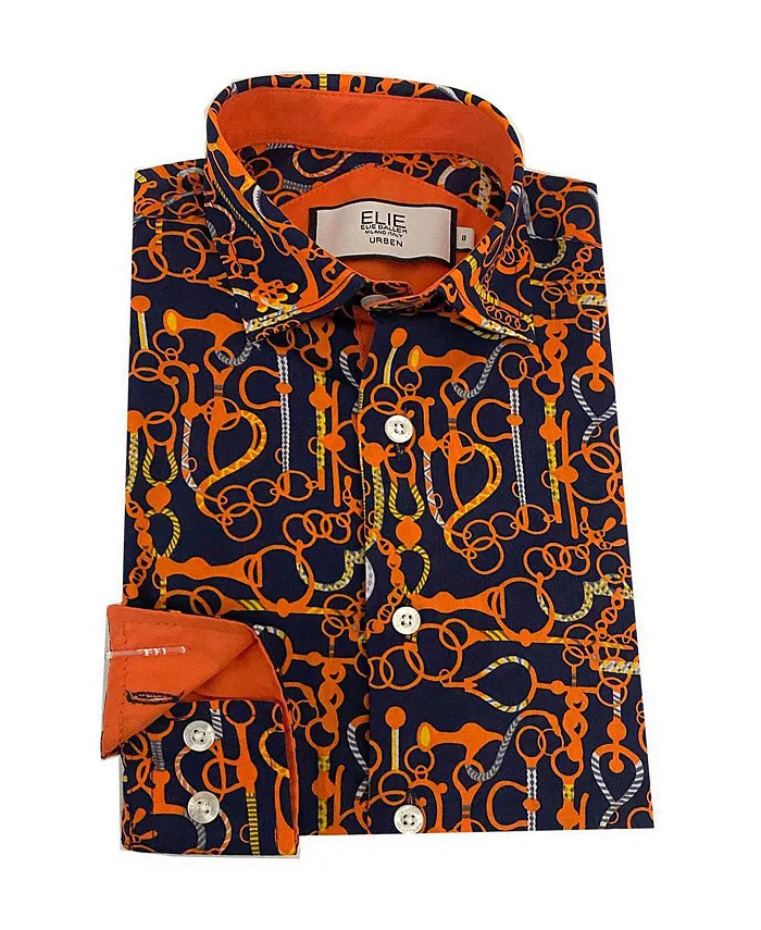 Детская рубашка для мальчиков Little Boys Navy Black Geometric, приталенная Elie Balleh, синий
Детская рубашка для мальчиков Little Boys Navy Black Geometric, приталенная Elie Balleh, синий