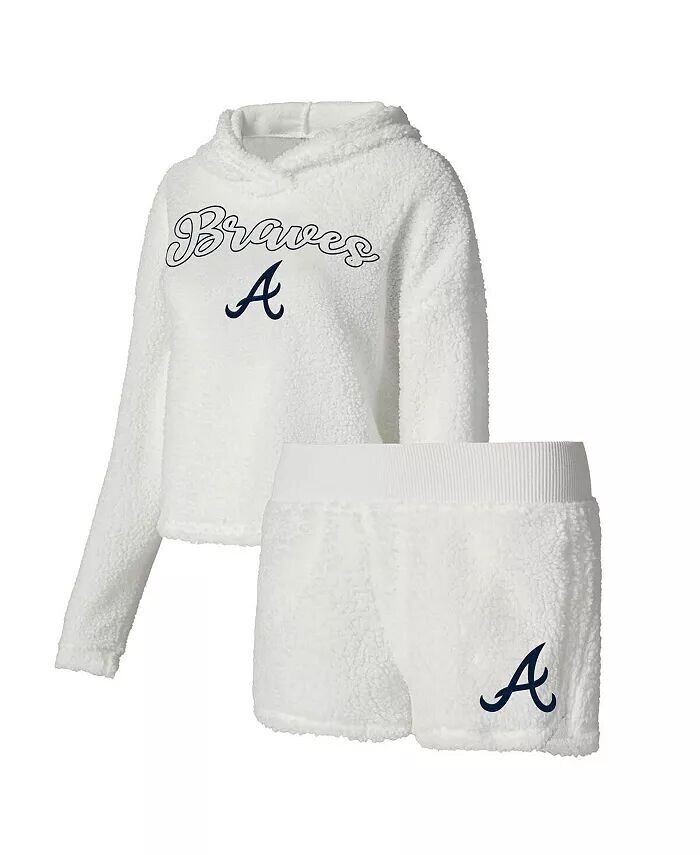 Женский кремовый комплект для сна с пышной толстовкой Atlanta Braves и шортами Concepts Sport, слоновая кость/кремовый
Женский кремовый комплект для сна с пышной толстовкой Atlanta Braves и шортами Concepts Sport, слоновая кость/кремовый