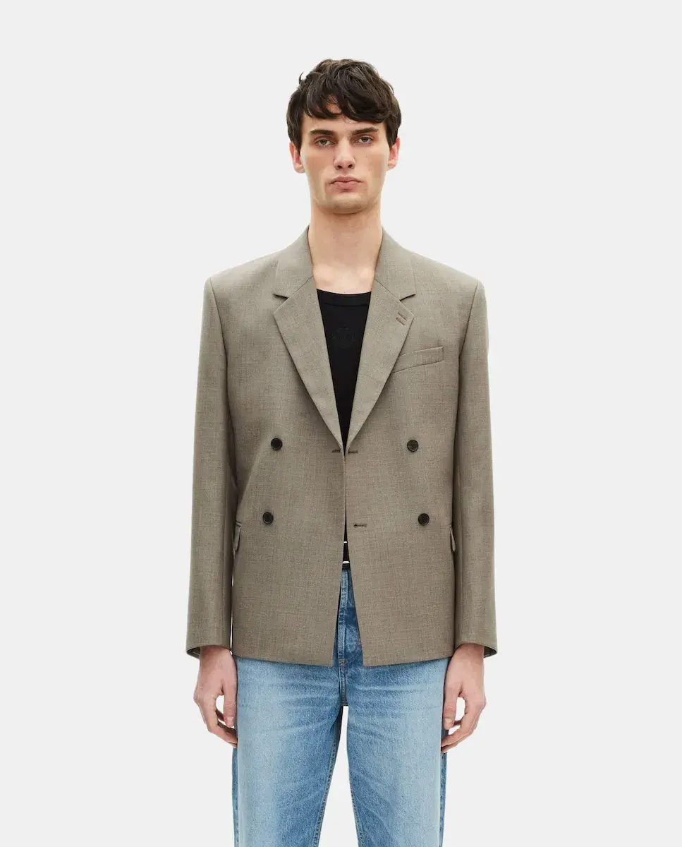 Прямой мужской пиджак из шерсти бежевого цвета The Kooples, бежевый
Прямой мужской пиджак из шерсти бежевого цвета The Kooples, бежевый