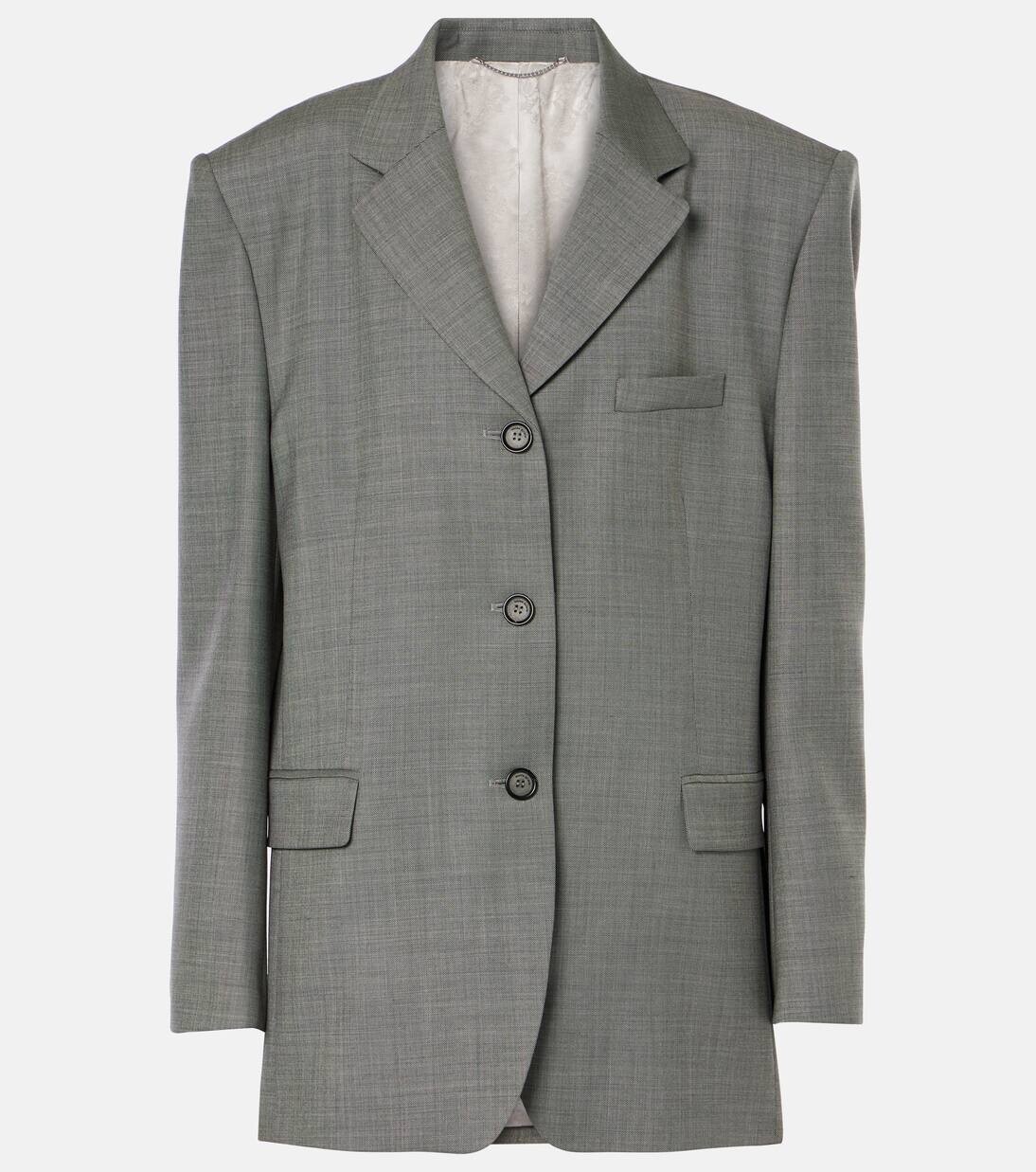 Шерстяной блейзер свободного кроя Magda Butrym, серый
Шерстяной блейзер свободного кроя Magda Butrym, серый